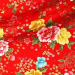 Photo3: 🧧瘋狂亂減｜‼️不適用於 滿 $350 包郵 及 滿 $600 減 $30｜💢 紅、湖藍、深藍 各 1y 現貨｜🇹🇼 台灣製｜厚棉｜花開富貴 (3)