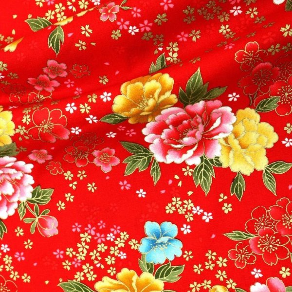 Photo3: ➖ 減價｜‼️不適用於 滿 $350 包郵 及 滿 $600 減 $30｜💢 紅、湖藍、深藍 各 1y 現貨｜🇹🇼 台灣製｜厚棉｜花開富貴 (3)