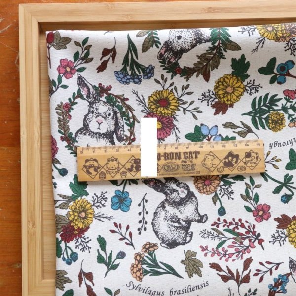 Photo6: ➖ 減價｜‼️不適用於 滿 $350 包郵 及 滿 $600 減 $30｜💢 米、黑各有 0.5y 現貨｜🇹🇼 台灣製｜厚棉｜小兔花朵 (6)