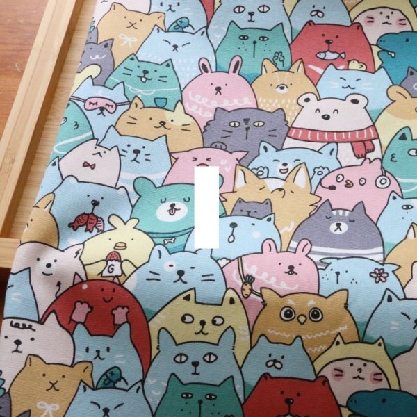 Photo3: ➖ 減價 ｜‼️ 不享 滿 $250 包郵 ‼️不享 滿 $600 減 $30｜💢 綠、粉 各 0.5y 現貨｜🇹🇼 台灣布｜厚棉｜🐱動物粉絲 (3)