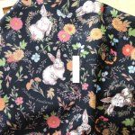 Photo8: ➖ 減價｜‼️不適用於 滿 $350 包郵 及 滿 $600 減 $30｜💢 米、黑各有 0.5y 現貨｜🇹🇼 台灣製｜厚棉｜小兔花朵 (8)