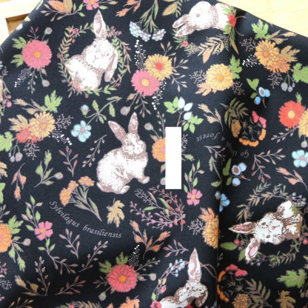 Photo8: ➖ 減價｜‼️不適用於 滿 $350 包郵 及 滿 $600 減 $30｜💢 米、黑各有 0.5y 現貨｜🇹🇼 台灣製｜厚棉｜小兔花朵 (8)