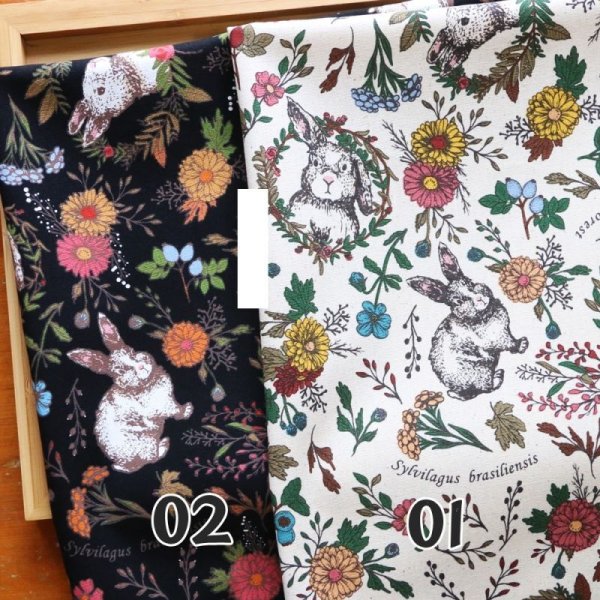 Photo2: ➖ 減價｜‼️不適用於 滿 $350 包郵 及 滿 $600 減 $30｜💢 米、黑各有 0.5y 現貨｜🇹🇼 台灣製｜厚棉｜小兔花朵 (2)