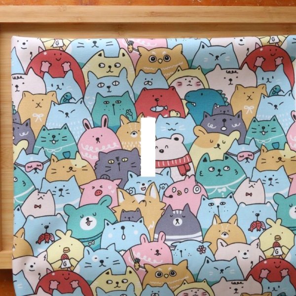 Photo4: ➖ 減價 ｜‼️ 不享 滿 $250 包郵 ‼️不享 滿 $600 減 $30｜💢 綠、粉 各 0.5y 現貨｜🇹🇼 台灣布｜厚棉｜🐱動物粉絲 (4)