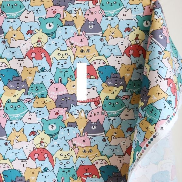 Photo6: ➖ 減價 ｜‼️ 不享 滿 $250 包郵 ‼️不享 滿 $600 減 $30｜💢 綠、粉 各 0.5y 現貨｜🇹🇼 台灣布｜厚棉｜🐱動物粉絲 (6)