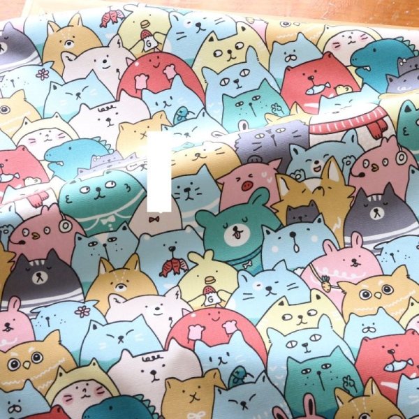 Photo5: ➖ 減價 ｜‼️ 不享 滿 $250 包郵 ‼️不享 滿 $600 減 $30｜💢 綠、粉 各 0.5y 現貨｜🇹🇼 台灣布｜厚棉｜🐱動物粉絲 (5)