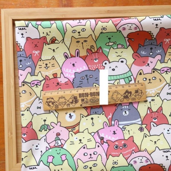 Photo8: ➖ 減價 ｜‼️ 不享 滿 $250 包郵 ‼️不享 滿 $600 減 $30｜💢 綠、粉 各 0.5y 現貨｜🇹🇼 台灣布｜厚棉｜🐱動物粉絲 (8)