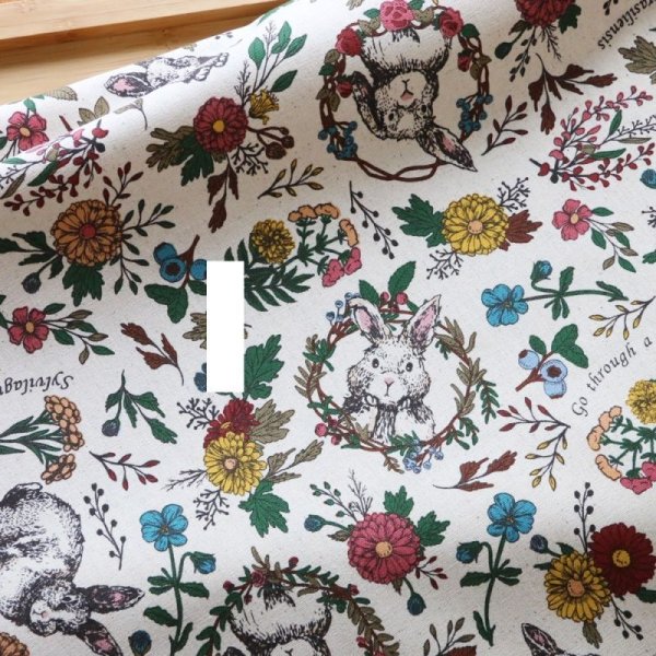 Photo3: ➖ 減價｜‼️不適用於 滿 $350 包郵 及 滿 $600 減 $30｜💢 米、黑各有 0.5y 現貨｜🇹🇼 台灣製｜厚棉｜小兔花朵 (3)