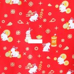 Photo4: ➖ 減價｜‼️ 不享 滿 $250 包郵 ‼️不享 滿 $600 減 $30｜💢 紅、深藍 各 1y 現貨｜🇹🇼 台灣製｜薄棉｜新春祈福小兔 (4)