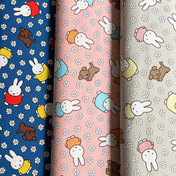 Photo1: 📮 買滿包郵｜💢 非 現貨｜🇯🇵 日本布｜牛津布｜Miffy Floral Japan Fabric｜碎花｜2022 (1)