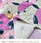 Photo3: ➖瘋狂亂減｜‼️不適用於 滿 $350 包郵 及 滿 $600 減 $30｜💢 象牙底粉紅花 0.5m 現貨｜🇯🇵 日本布｜薄棉｜山茶花 (3)