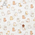 Photo2: ➖ 減價｜‼️不適用於 滿 $350 包郵 及 滿 $600 減 $30｜｜💢 自然、粉、藍 各 1m 現貨｜🇯🇵 日本布｜薄棉｜動物｜貓 (2)