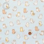 Photo4: ➖ 減價｜‼️不適用於 滿 $350 包郵 及 滿 $600 減 $30｜｜💢 自然、粉、藍 各 1m 現貨｜🇯🇵 日本布｜薄棉｜動物｜貓 (4)