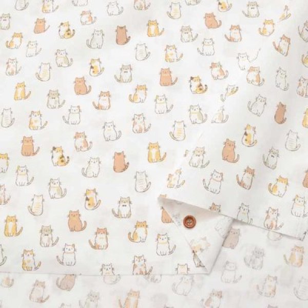 Photo5: ➖ 減價｜‼️不適用於 滿 $350 包郵 及 滿 $600 減 $30｜｜💢 自然、粉、藍 各 1m 現貨｜🇯🇵 日本布｜薄棉｜動物｜貓 (5)