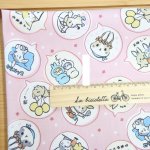 Photo1: ➖ 減價｜‼️不適用於 滿 $350 包郵 及 滿 $600 減 $30｜💢 粉紅 0.5y 現貨｜🇹🇼 台灣布｜薄棉｜小兔生活日記 (1)