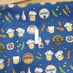 Photo1: ➖ 減價｜‼️ 不享 滿 $250 包郵 ‼️不享 滿 $600 減 $30｜💢藍 0.5y 現貨｜🇹🇼 台灣布｜薄棉｜啤酒美味燒烤 (1)