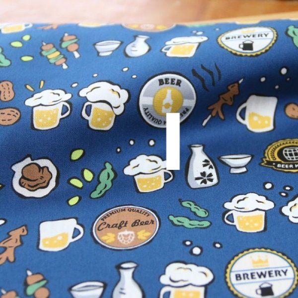 Photo3: ➖ 減價｜‼️ 不享 滿 $250 包郵 ‼️不享 滿 $600 減 $30｜💢藍 0.5y 現貨｜🇹🇼 台灣布｜薄棉｜啤酒美味燒烤 (3)