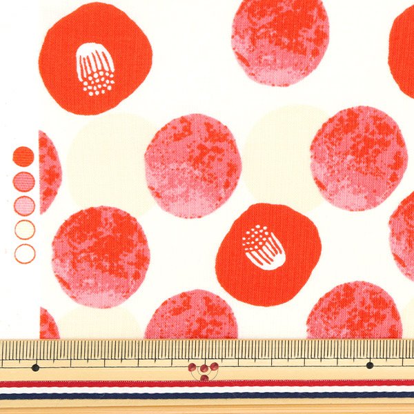 Photo6: 💢 黑底紅點、米底紅點 各 0.5m 現貨｜🇯🇵 日本布｜薄棉｜圓點｜和風 和柄 日式 (6)