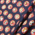 Photo5: 🧧瘋狂亂減｜‼️不適用於 滿 $350 包郵 及 滿 $600 減 $30｜💢 深藍 1尺 現貨｜🇹🇼 台灣布｜達摩招好運｜大版達摩｜💢 牛津布 封 150 cm (5)