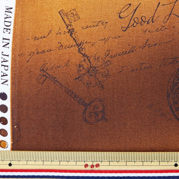 Photo2: ➖ 減價｜‼️不適用於 滿 $350 包郵 及 滿 $600 減 $30｜💢 棕色、橙色 現貨｜🇯🇵 日本製｜YUWA｜薄棉｜時鐘鑰匙｜文字 (2)