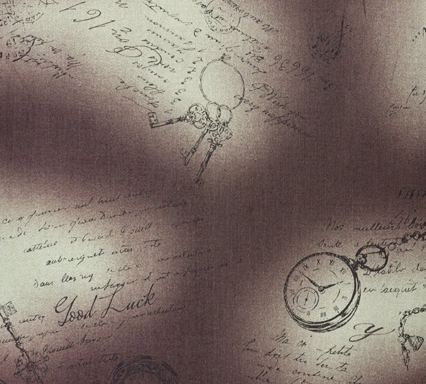 Photo3: ➖ 減價｜‼️不適用於 滿 $350 包郵 及 滿 $600 減 $30｜💢 棕色、橙色 現貨｜🇯🇵 日本製｜YUWA｜薄棉｜時鐘鑰匙｜文字 (3)