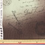 Photo4: ➖ 減價｜‼️不適用於 滿 $350 包郵 及 滿 $600 減 $30｜💢 棕色、橙色 現貨｜🇯🇵 日本製｜YUWA｜薄棉｜時鐘鑰匙｜文字 (4)