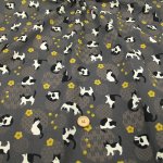 Photo5: 🔥 瘋狂亂減｜‼️不適用於 滿 $350 包郵 及 滿 $600 減 $30｜💢 深灰、煙粉 0.5m 現貨｜🇯🇵 日本製｜薄棉｜和風 和柄 紋様柄｜八件貓 貓 Cat Kitten Japan Fabric (5)