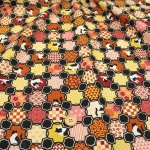 Photo1: ➖ 減價品｜‼️不適用於 滿 $350 包郵 及 滿 $600 減 $30｜💢 茶、紫 各 0.5m 現貨｜🇯🇵 日本布｜薄棉｜貓 Cat Kitten 八件貓｜和風 和柄 日式｜花菱 (1)