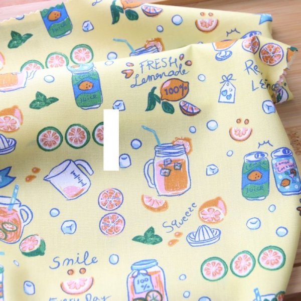 Photo3: ➖ 減價｜‼️不適用於 滿 $350 包郵 及 滿 $600 減 $30｜💢米、藍 有 各 1y 現貨｜🇹🇼 台灣布｜薄棉｜香香檸檬飲料｜食物 (3)