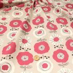 Photo3: ➖瘋狂亂減｜‼️不適用於 滿 $350 包郵 及 滿 $600 減 $30｜💢 象牙底、米底 各 0.5m 現貨｜🇯🇵 日本布｜牛津布｜海葵｜花｜海葵花朵日本棉布 (3)