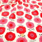 Photo1: ➖瘋狂亂減｜‼️不適用於 滿 $350 包郵 及 滿 $600 減 $30｜💢 象牙底、米底 各 0.5m 現貨｜🇯🇵 日本布｜牛津布｜海葵｜花｜海葵花朵日本棉布 (1)