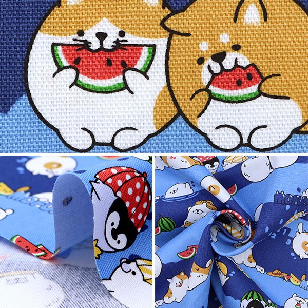 Photo3: ➖ 減價｜‼️不適用於 滿 $350 包郵 及 滿 $600 減 $30｜🟥 日本製｜💢 深軍 0.5m 現貨｜100% 棉 牛津布｜Kokka｜Mofunimal (3)