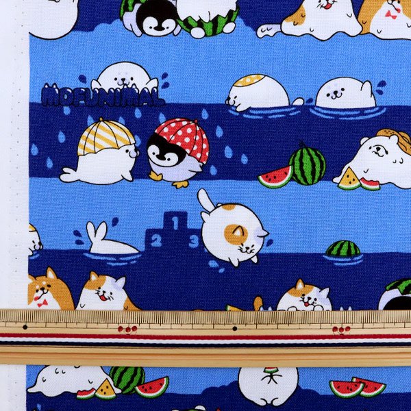 Photo2: ➖ 減價｜‼️不適用於 滿 $350 包郵 及 滿 $600 減 $30｜🟥 日本製｜💢 深軍 0.5m 現貨｜100% 棉 牛津布｜Kokka｜Mofunimal (2)