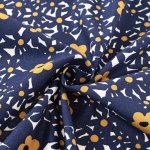 Photo2: ➖ 減價品｜‼️ 不可 滿 $250 包郵 ‼️不可 滿 $600 減 $30｜💢 深藍 1m 現貨｜🇯🇵 日本布｜う早この布｜100%棉｜中等厚度｜花 (2)