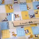 Photo2: 🔥 瘋狂亂減｜‼️不適用於 滿 $350 包郵 及 滿 $600 減 $30｜💢 水藍 0.5y 現貨｜🇹🇼 台灣布｜厚棉｜柴犬格子風 動物布 Dog Fabric  (2)