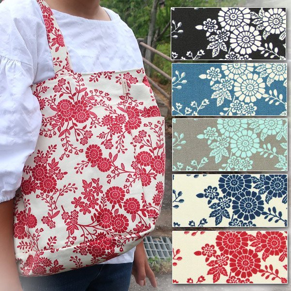 Photo3: ➖ 減價｜‼️不適用於 滿 $350 包郵 及 滿 $600 減 $30｜💢 黑 0.5m 現貨｜🇯🇵 日本製｜10號帆布｜花 Floral  (3)