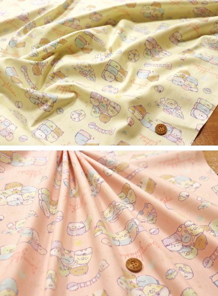 Photo4: 日本製｜💢 牛津布 - 淡黃、淡紫 各 0.5m 現貨｜100% 棉 牛津布｜Sumikko Gurashi 角落生物 (4)