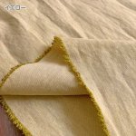 Photo1: 【1米 價格】🟣日本製｜💢 非 現貨｜素色｜55% cotton, 45% polyester｜再生聚酯有機粗斜紋布料｜‼️不可高溫熨燙｜🎨 黃 (1)