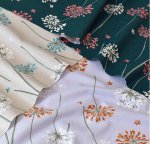 Photo9: 🔥 瘋狂亂減｜‼️不適用於 滿 $350 包郵 及 滿 $600 減 $30｜💢 海軍色 1.5m 現貨｜🇯🇵 日本布｜momen-t｜棉 85%  麻 15% ｜薄｜百子蓮｜花｜高級柔軟加工💕 客人作品分享系列 💕 (9)