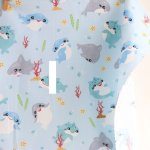 Photo1: ➖ 減價｜‼️不適用於 滿 $350 包郵 及 滿 $600 減 $30｜💢水藍 0.5y 現貨｜🇹🇼 台灣布｜薄棉｜可愛鯊魚 (1)