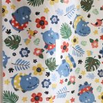 Photo1: ➖ 減價｜‼️不適用於 滿 $350 包郵 及 滿 $600 減 $30｜💢米 1y 現貨｜🇹🇼 台灣布｜薄棉｜河馬花朵｜小烏｜動物｜花柄｜夏日 (1)