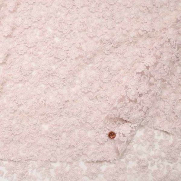 Photo6: 💢 日本製｜💢 粉 0.5m 現貨｜薄紗｜底 : 100% 尼龍 ; 剌繡 : 100%棉｜封 85cm｜Lace (6)
