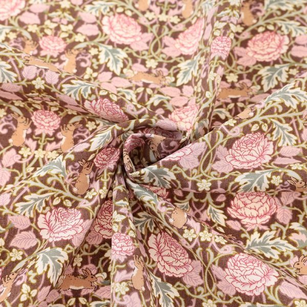 Photo3: 🔴 日本製｜💢 紫 1y 現貨｜💢 藍 0.5y 現貨｜100% 棉 薄｜花朵 Floral Flower｜兔 Bunny Rabbit (3)