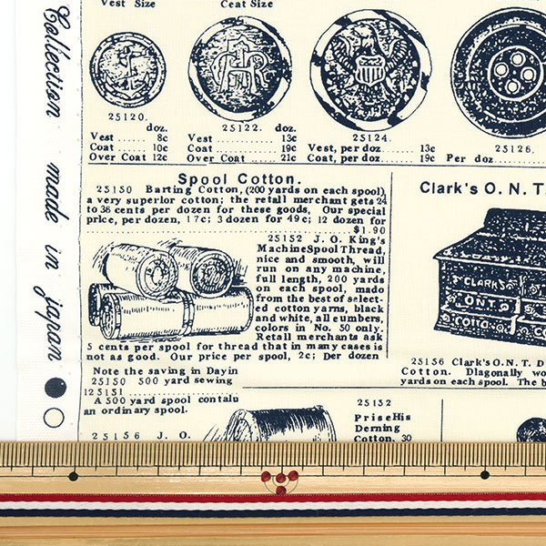 Photo2: ➖ 減價｜‼️不適用於 滿 $350 包郵 及 滿 $600 減 $30｜🟥 日本製｜💢 海軍藍 0.5m 現貨｜100% 棉 薄｜縫紉工具 Sewing (2)