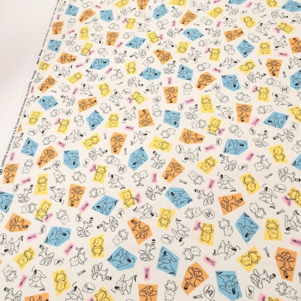 Photo2: ➖ 減價品｜‼️不適用於 滿 $350 包郵 及 滿 $600 減 $30｜🔴 日本製｜💢 自然色 1m 現貨｜100% 棉 薄｜Disney Winnie The Pooh｜跳跳虎 Tigger｜Eeyore (2)