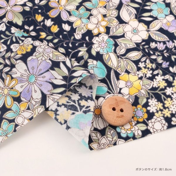 Photo2: ➖ 減價品｜‼️不適用於 滿 $350 包郵 及 滿 $600 減 $30｜🔴 日本製｜💢 深藍 0.5m 現貨｜100%棉 薄｜花｜💕 客人作品分享系列 💕 (2)