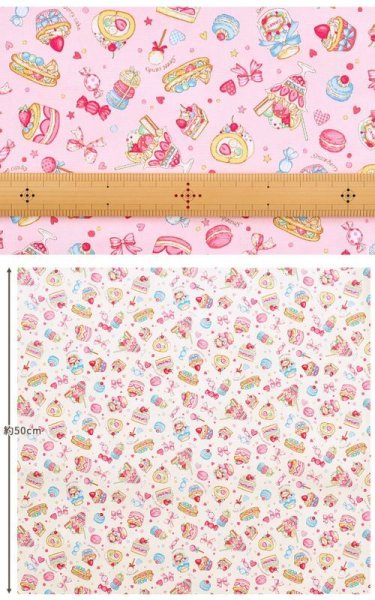 Photo5: 💢 買滿包郵｜💢 粉 0.5m 現貨｜🇯🇵 日本布｜牛津布｜甜品｜Cake｜Dessert Japan Fabric｜Kids  (5)