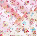Photo2: 💢 買滿包郵｜💢 粉 0.5m 現貨｜🇯🇵 日本布｜牛津布｜甜品｜Cake｜Dessert Japan Fabric｜Kids  (2)