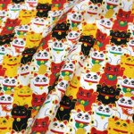 Photo4: 🔥 瘋狂亂減｜‼️不適用於 滿 $350 包郵 及 滿 $600 減 $30｜💢 1尺 現貨｜🇹🇼 台灣布｜牛津布｜萬事如意招財貓 (4)