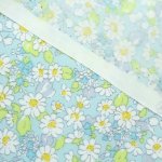 Photo1: ➖ 減價｜‼️不適用於 滿 $350 包郵 及 滿 $600 減 $30｜💢藍 1y 現貨｜🇹🇼 台灣製｜100% 棉 薄｜🌼 白色小雛菊｜花｜碎花 (1)